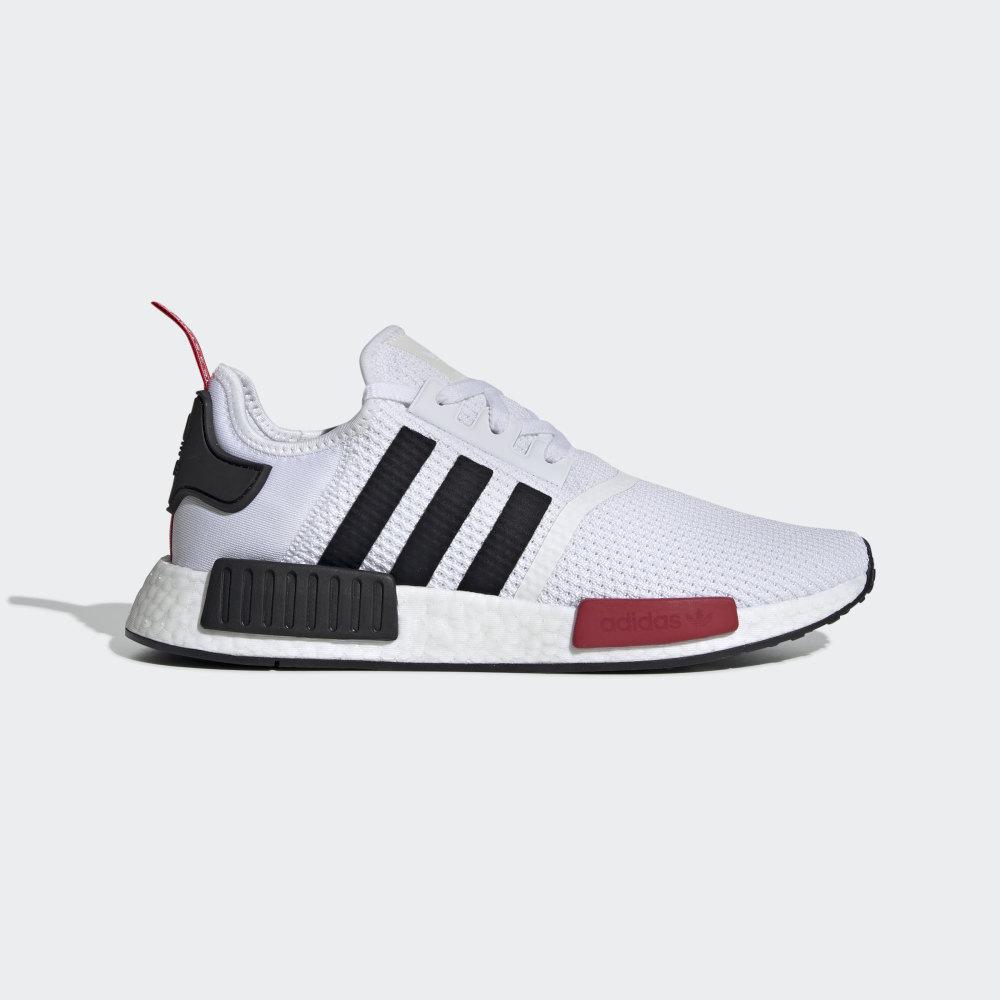 Adidas Men's NMD_R1 Originals Shoes White/Black/Red Ireland EG2698